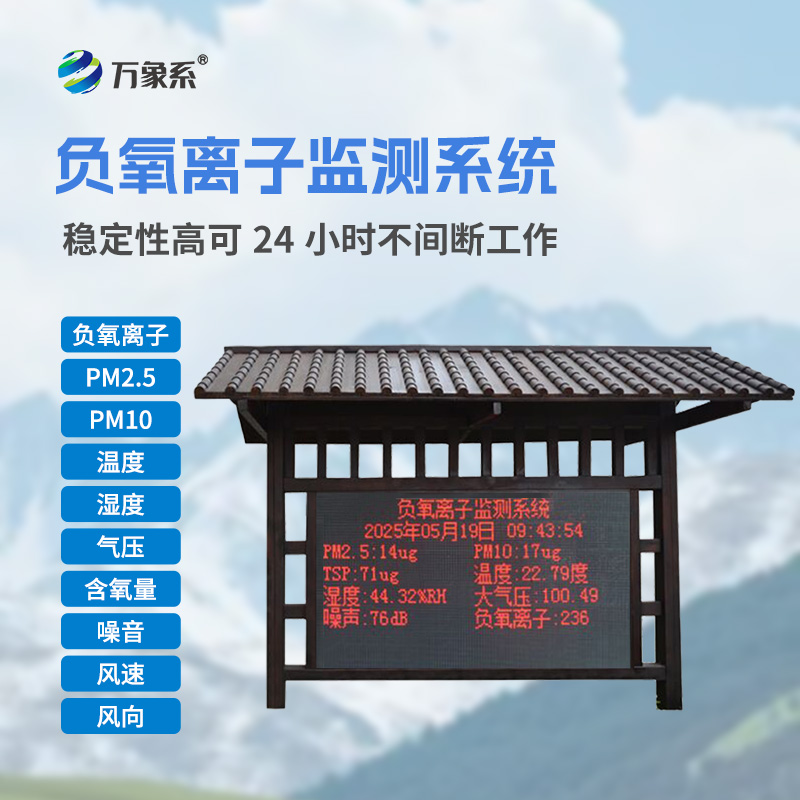 景區(qū)負(fù)氧離子監(jiān)測系統(tǒng)如何量化景區(qū)公園的清新度？