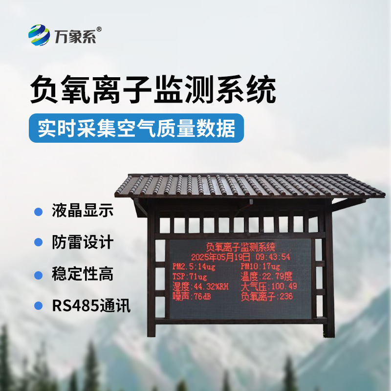 國產大氣負氧離子監測系統：既美觀與功能于一體